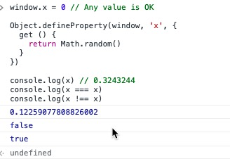 Javascript 面试问题： “x !== x” 能否返回 True